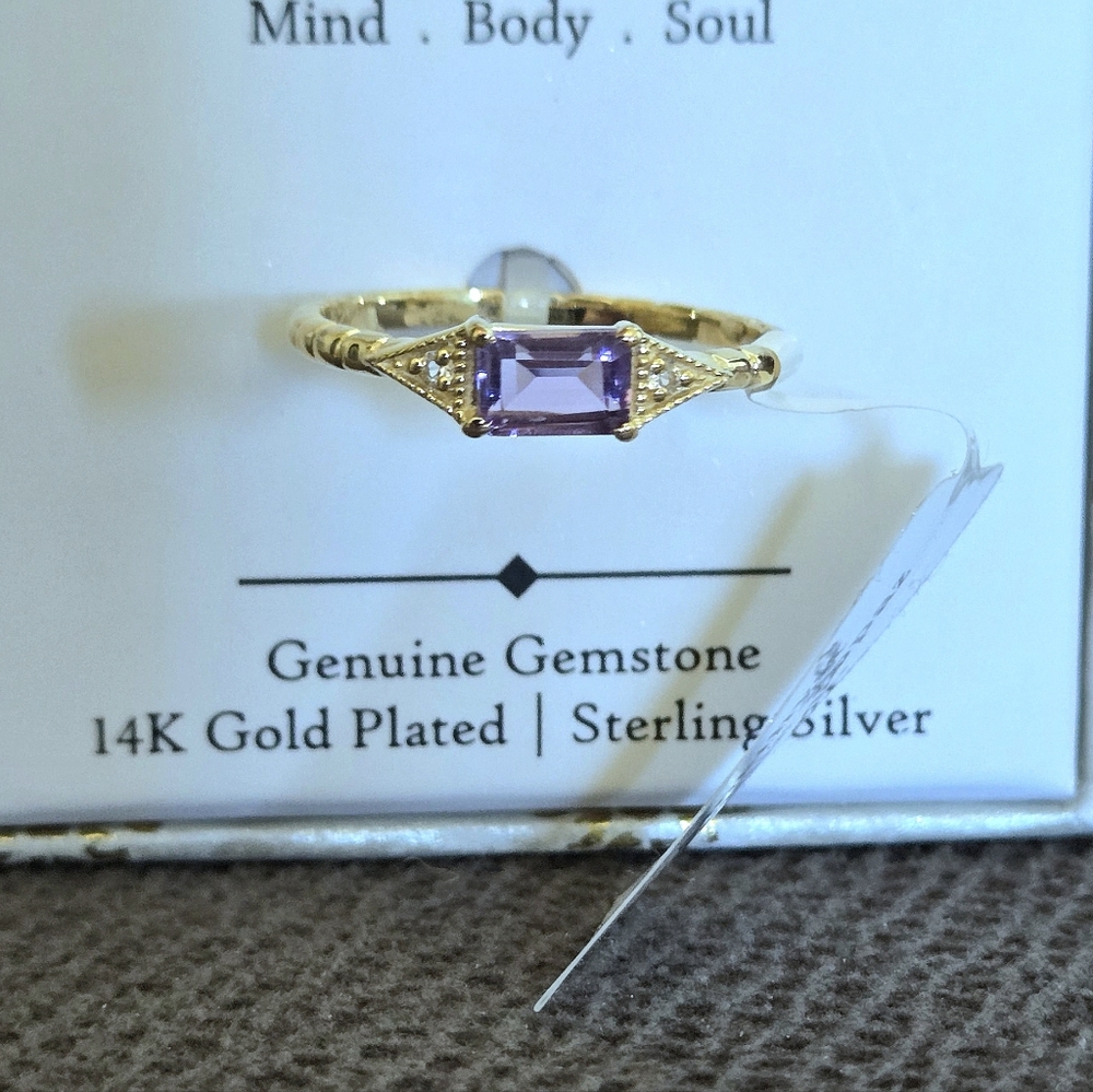 Shivam Amethyst💜 with White Topaz Ring💍 - NIB - Picture 14 of 16